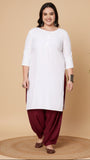 Maroon cowl salwar pants with soft and flowy viscose fabric. work with a cotton kurta