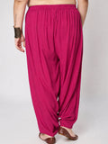 Plus Size Viscose Solid Cowl Salwar
