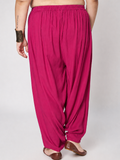Plus Size Viscose Solid Cowl Salwar