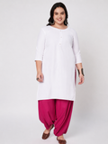 Plus Size Viscose Solid Cowl Salwar