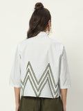 Cotton Block Printed Loose Fit Shirt