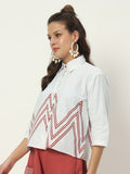 Cotton Block Printed Loose Fit Shirt