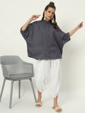 Cotton Oversized Loose Fit Solid Shirt