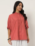 Cotton Oversized Loose Fit Solid Shirt