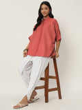 Cotton Oversized Loose Fit Solid Shirt