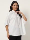 Cotton Oversized Loose Fit Solid Shirt