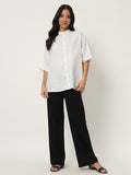 Cotton Oversized Loose Fit Solid Shirt