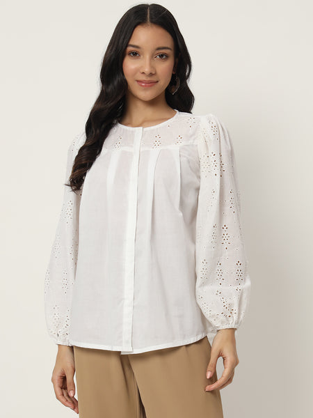 Cotton Hakoba Front Open Shirt