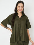 Cotton Loose Fit Solid Shirt