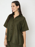 Cotton Loose Fit Solid Shirt