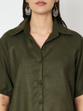 Cotton Loose Fit Solid Shirt