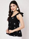 Viscose Hand Block Prinited Peplum Top