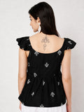 Viscose Hand Block Prinited Peplum Top