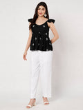 Viscose Hand Block Prinited Peplum Top