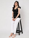 Viscose Hand Block Prinited Peplum Top