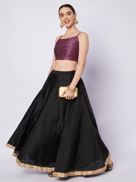 Dupion Hand Block Printed Spaghetti Readymade Blouse