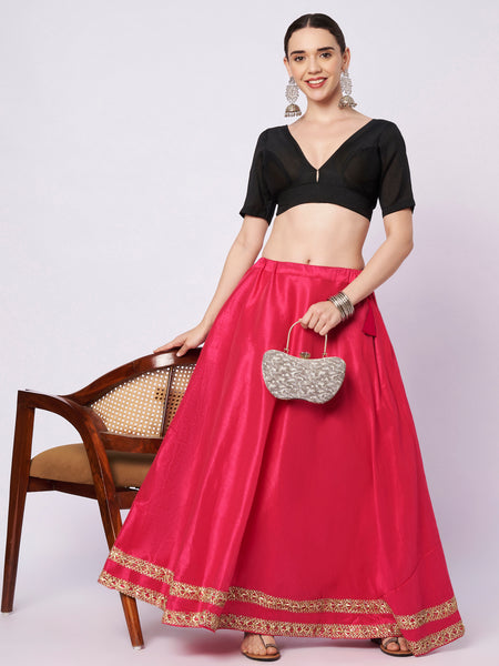 Chroma Solid V-neck Padded Readymade Blouse