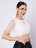 Organza Embellished Readymade Blouse