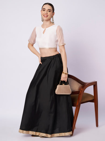 Organza Embellished Readymade Blouse