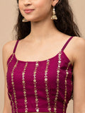 Georgette Embroidered Spaghetti Readymade blouse