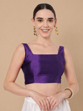 Silk Blend Padded Stretchable Readymade Blouse