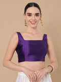 Silk Blend Padded Stretchable Readymade Blouse