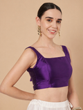 Silk Blend Padded Stretchable Readymade Blouse