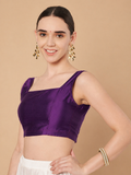 Silk Blend Padded Stretchable Readymade Blouse