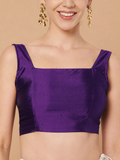 Silk Blend Padded Stretchable Readymade Blouse