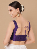 Silk Blend Padded Stretchable Readymade Blouse