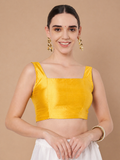 Silk Blend Padded Stretchable Readymade Blouse