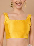 Silk Blend Padded Stretchable Readymade Blouse