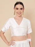 Silk Blend Zari Embroidered Readymade blouse