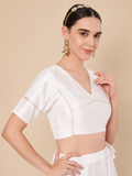 Silk Blend Zari Embroidered Readymade blouse