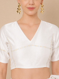 Silk Blend Zari Embroidered Readymade blouse