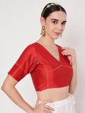 Silk Blend Zari Embroidered Readymade blouse
