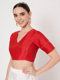 Silk Blend Zari Embroidered Readymade blouse