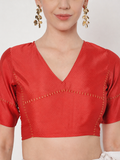 Silk Blend Zari Embroidered Readymade blouse