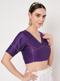 Silk Blend Zari Embroidered Readymade blouse