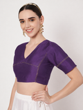 Silk Blend Zari Embroidered Readymade blouse