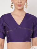 Silk Blend Zari Embroidered Readymade blouse