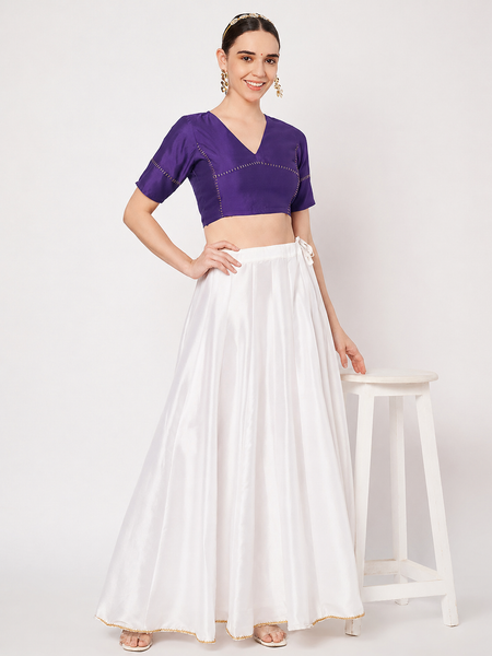 Silk Blend Zari Embroidered Readymade blouse