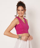 Silk Blend Stretchable Readymade Blouse