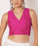 Silk Blend Stretchable Readymade Blouse