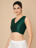 Silk Blend Stretchable Readymade Blouse