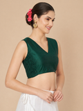 Silk Blend Stretchable Readymade Blouse