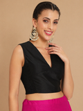 Silk Blend Stretchable Readymade Blouse