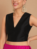 Silk Blend Stretchable Readymade Blouse