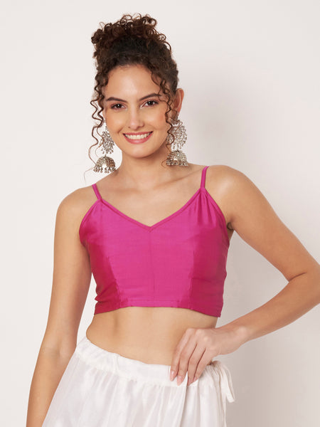 Silk Blend Stretchable Spaghetti Readymade Blouse