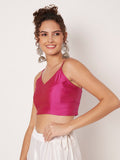 Silk Blend Stretchable Spaghetti Readymade Blouse